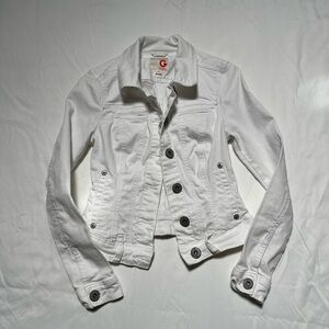Guess Women's White Denim Jacket